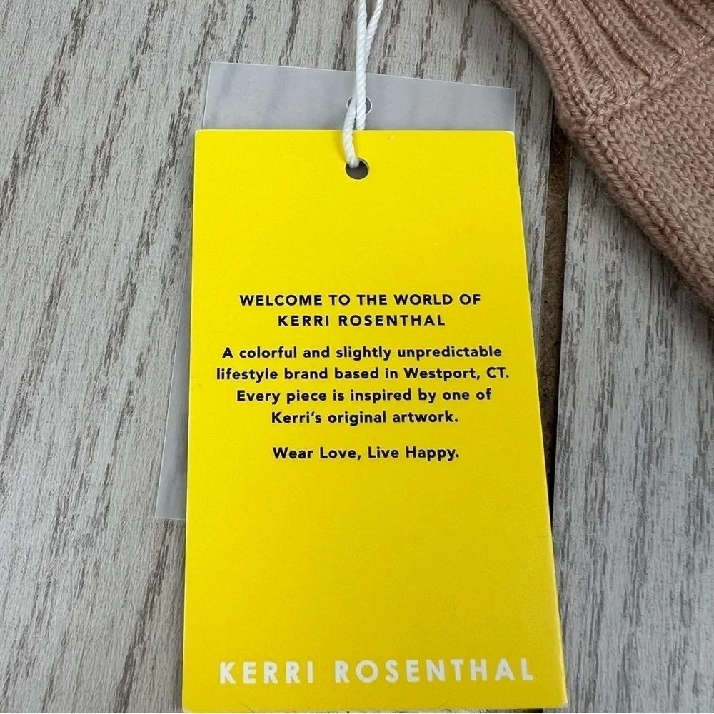 Kerri Rosenthal Womens Cashglove Colorblock Cashmere Gloves OS Ferris (tan) $128